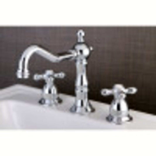 KINGSTON Brass 8" Widespread Bathroom Faucet - Polished Chrome