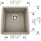 BLANCO Performa SILGRANIT 17" Undermount Bar Sink