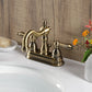 KINGSTON Brass Heritage Centerset Bathroom Faucet - Antique Brass