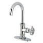 Kingston Brass KSD8503CG Fuller Single-Handle Bar Faucet, Antique Brass in polished chrome finish