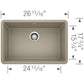 BLANCO PRECIS 27" SILGRANIT Single Bowl Undermount Sink