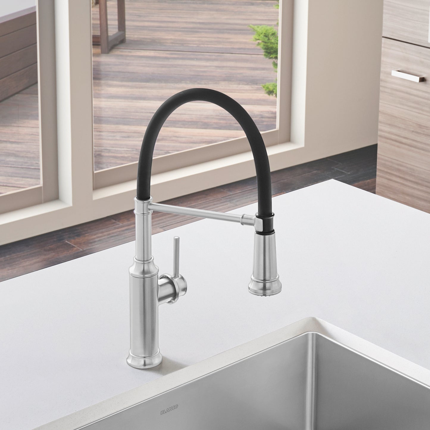 BLANCO Empressa Semi-Pro Pull-Down Dual-Spray Kitchen Faucet