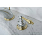 KINGSTON Brass Victorian Widespread Bathroom Faucet - Polished Chrome/Polished Brass