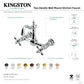 Kingston KS2443AX Heritage Two-Handle Wall Mount Bridge Kitchen Faucet, Antique Brass