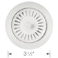 Color-Coordinated Metal Basket Strainer - Anthracite top view showing open/close design and dimensions 3½".