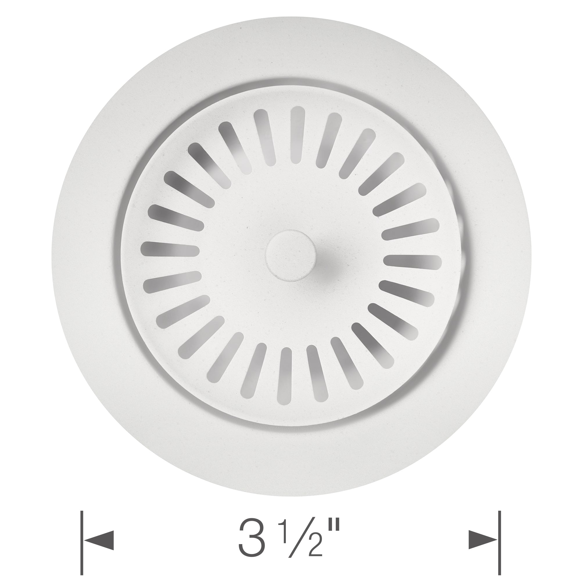 Color-Coordinated Metal Basket Strainer - Anthracite top view showing open/close design and dimensions 3½".