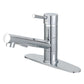 Gourmetier LS84DLAB Concord Single-Handle Pull-Out Kitchen Faucet, Antique Brass in polished chrome finish