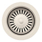 Color-Coordinated Metal Basket Strainer - Anthracite top view showing open/close design for kitchen sinks.
