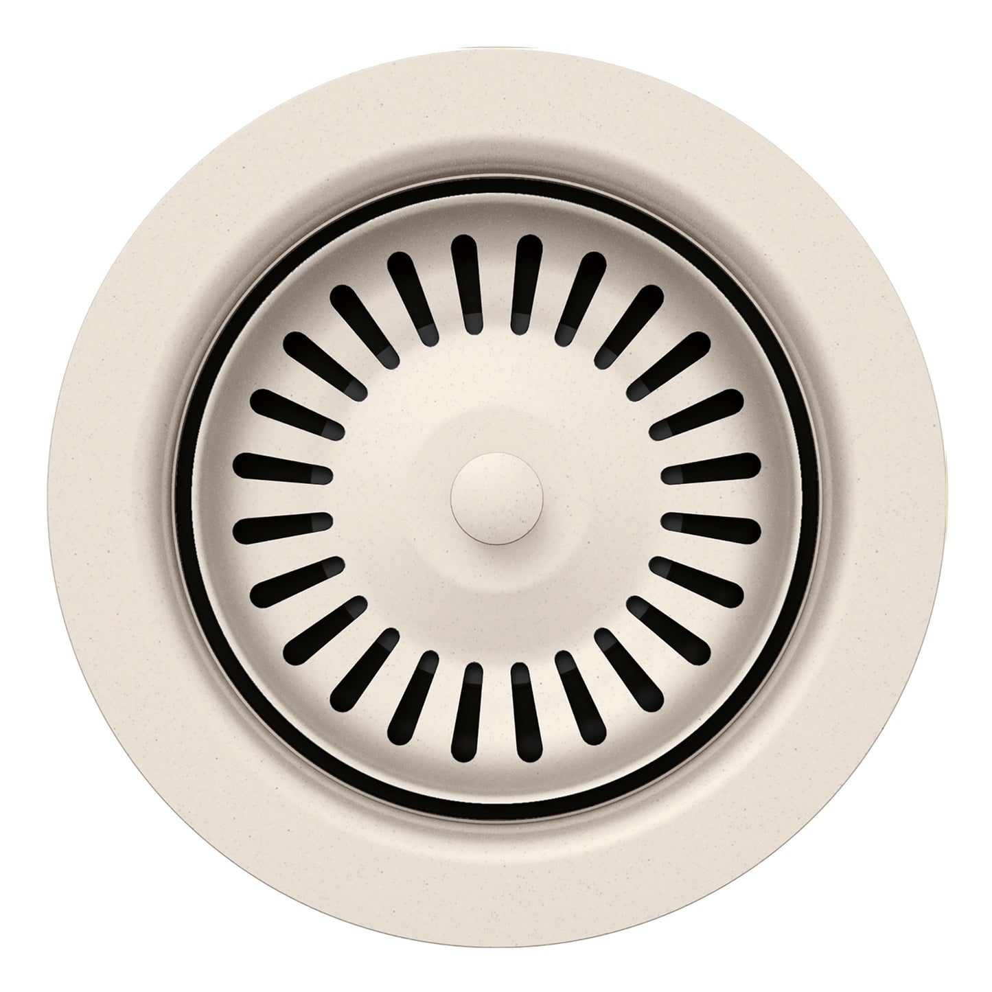 Color-Coordinated Metal Basket Strainer - Anthracite top view showing open/close design for kitchen sinks.