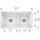 BLANCO Precis SILGRANIT 33" 60/40 Reversible Double Bowl Undermount Kitchen Sink with Low Divide