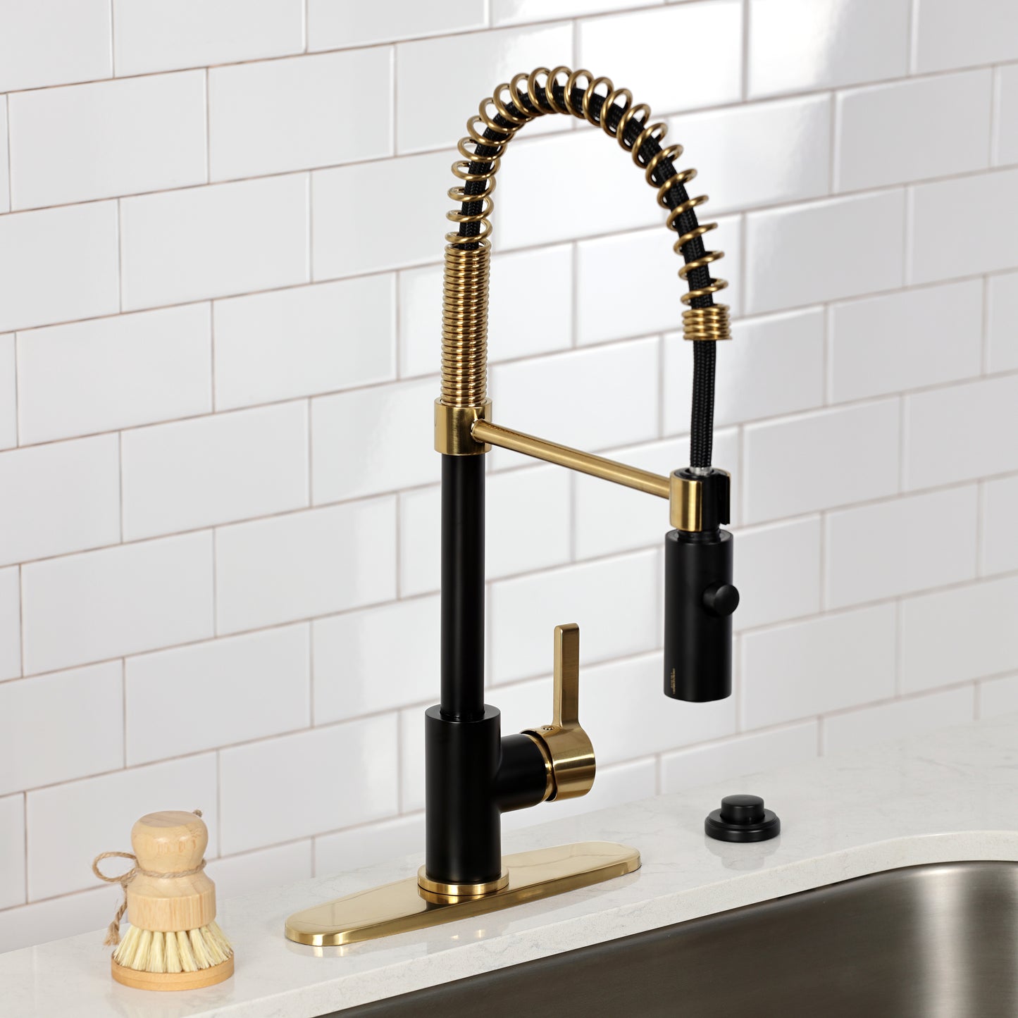 Kingston Brass LS877CTLAB Continental Pre-Rinse Kitchen Faucet