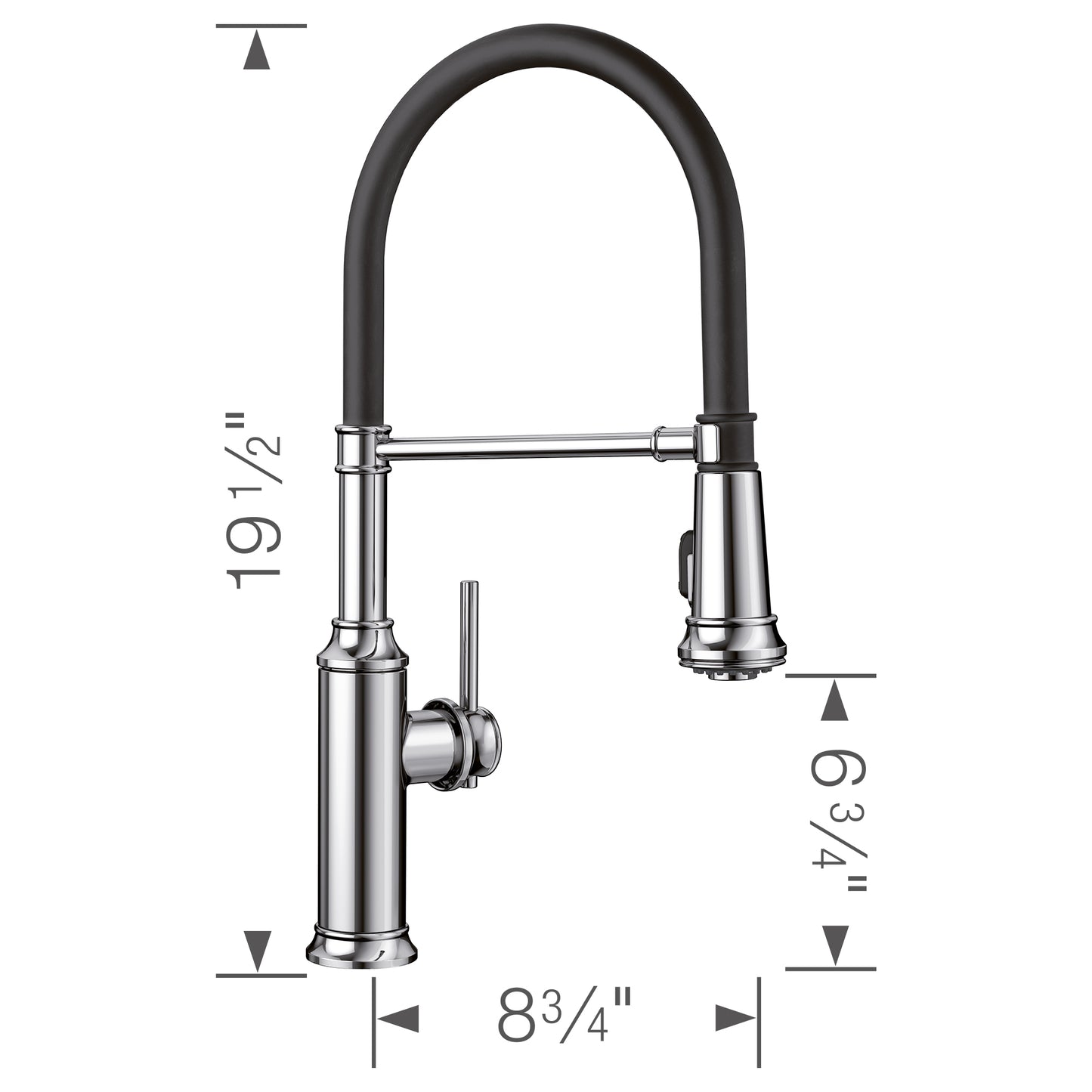 BLANCO Empressa Semi-Pro Pull-Down Dual-Spray Kitchen Faucet