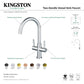 Fauceture LS8293DL Concord Double-Handle Vessel Sink Faucet, Brushed Brass right side view showcasing its sleek design and features.