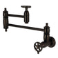 Kingston Brass KS3103CG Fuller Wall Mount Pot Filler Faucet, Antique Brass with oil rubbed bronze finish