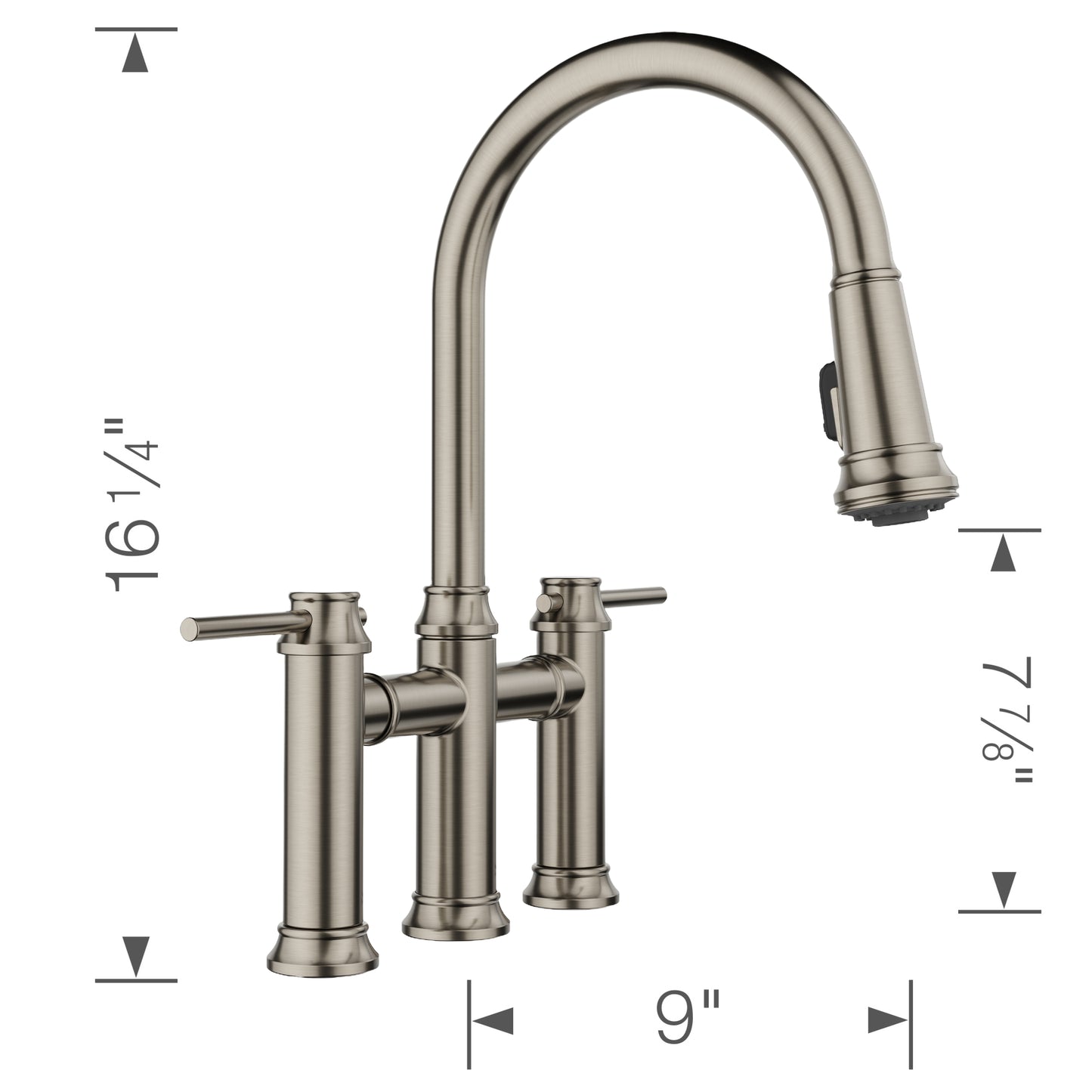 BLANCO Empressa Pull-Down Dual-Spray Bridge Faucet