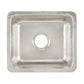 Hand-hammered nickel finish on the Thompson Rivera square bar sink, KPU-1715BRN