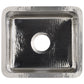 Thompson Rivera 17 inch square hand-hammered stainless steel bar and prep sink, KPU-1715HSS