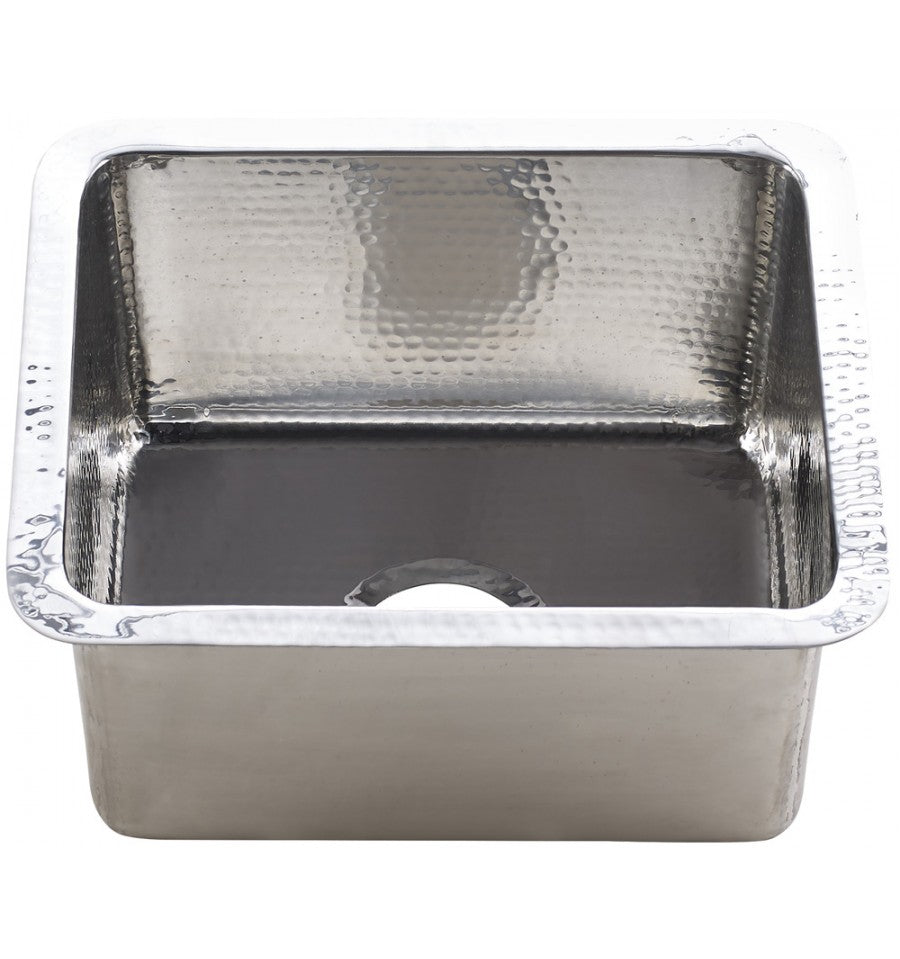 Thompson Rivera bar and prep sink in hammered stainless steel, 17 in. x 15 in., KPU-1715HSS