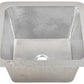 Thompson Tamayo 15-5/8 inch square hand-hammered stainless steel bar and prep sink, 1S-HSS