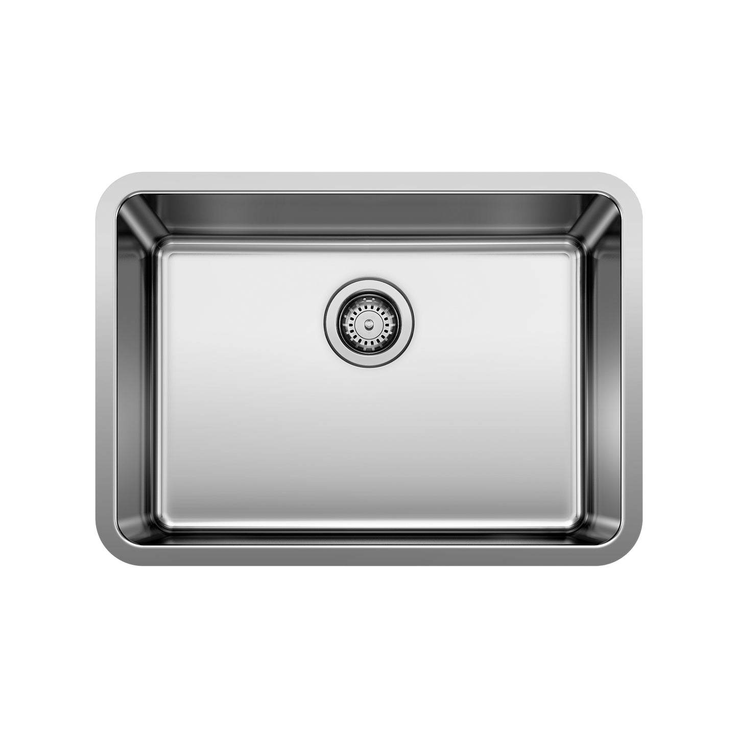 BLANCO Formera 25" Single Bowl Undermount Stainless Steel Kitchen Sink with rear-drain configuration.