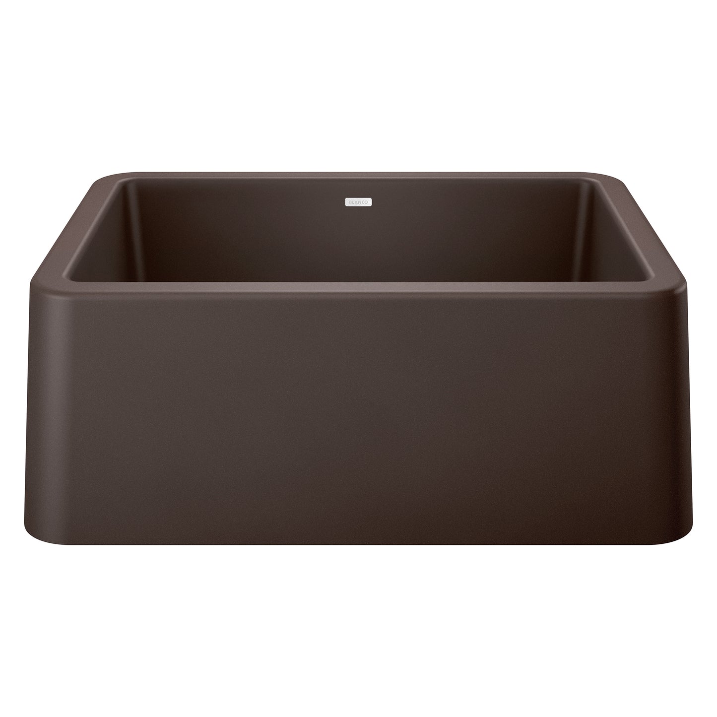 BLANCO Ikon SILGRANIT 27" Single Bowl Apron-Front Farmhouse Sink in dark color