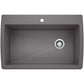BLANCO Diamond SILGRANIT 33.5" Super Single Dual Mount Kitchen Sink