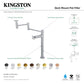 Kingston Brass KS8707ZX Millennium Deck Mount Pot Filler Faucet, Brushed Brass design with dual swing spout, cross handles.