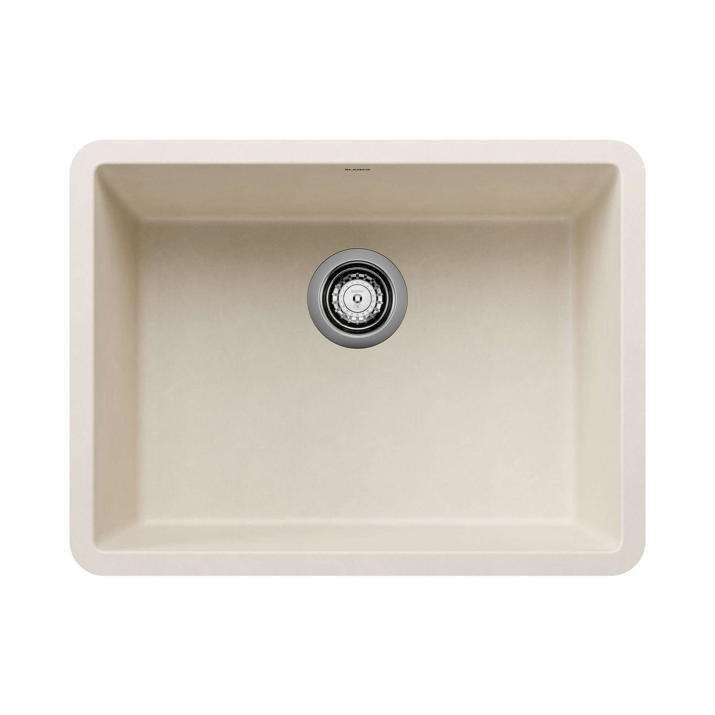 BLANCO PRECIS 24" SILGRANIT Compact Undermount Sink in Soft White for small kitchens and prep zones.