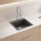 BLANCO Liven SILGRANIT 21" Single Bowl Dual Mount Kitchen Sink