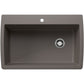 BLANCO Diamond SILGRANIT 33.5" Super Single Dual Mount Kitchen Sink