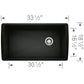 BLANCO Diamond SILGRANIT 33" Super Single Undermount Kitchen Sink