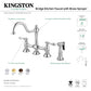 Kingston KS3798ALBS Restoration Bridge Kitchen Faucet with Brass Sprayer, Brushed Nickel.
