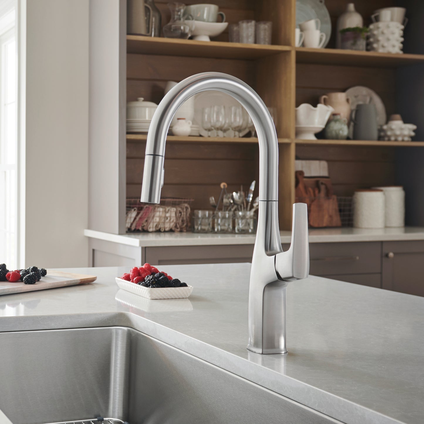 BLANCO Rivana High-Arc Pull-Down Dual-Spray Kitchen Faucet