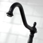 Kingston Brass KS1773ALBS Heritage Two-Handle Single-Hole Kitchen Faucet with Brass Sprayer, Antique Brass