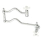 Kingston Brass KS2107PX Heritage Wall Mount Pot Filler Faucet, Brushed Brass featuring polished chrome finish.