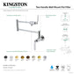 Kingston Brass KS4103KL Whitaker Wall Mount Pot Filler Faucet, Antique Brass features two handle design and durable construction.