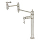 Kingston Brass KS3703AL Restoration Deck Mount Pot Filler Faucet, Antique Brass in polished nickel finish.