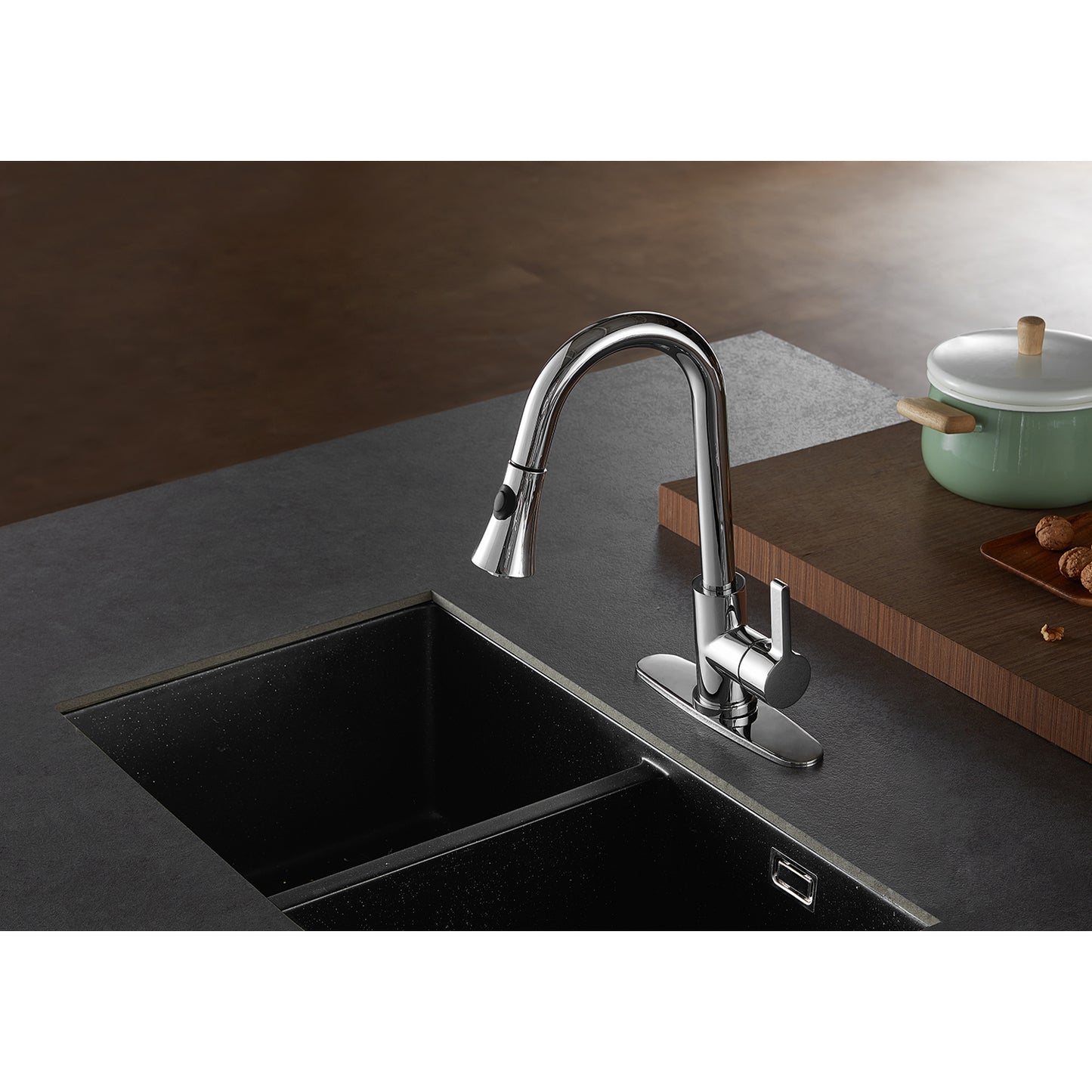 Kingston Brass LS8723CTL Continental Pull-Down Kitchen Faucet