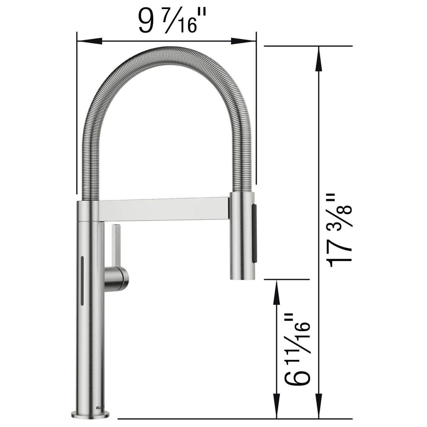 BLANCO Culina II Mini Sensor Pull-Down Dual-Spray Kitchen Faucet
