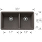 BLANCO Precis SILGRANIT 33" 60/40 Double Bowl Undermount Kitchen Sink