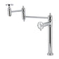 Kingston Brass KS3703RX Belknap Deck Mount Pot Filler Faucet, Antique Brass with polished chrome finish