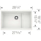 BLANCO Precis Cascade SILGRANIT 29" Single Bowl Undermount Kitchen Sink with Colander