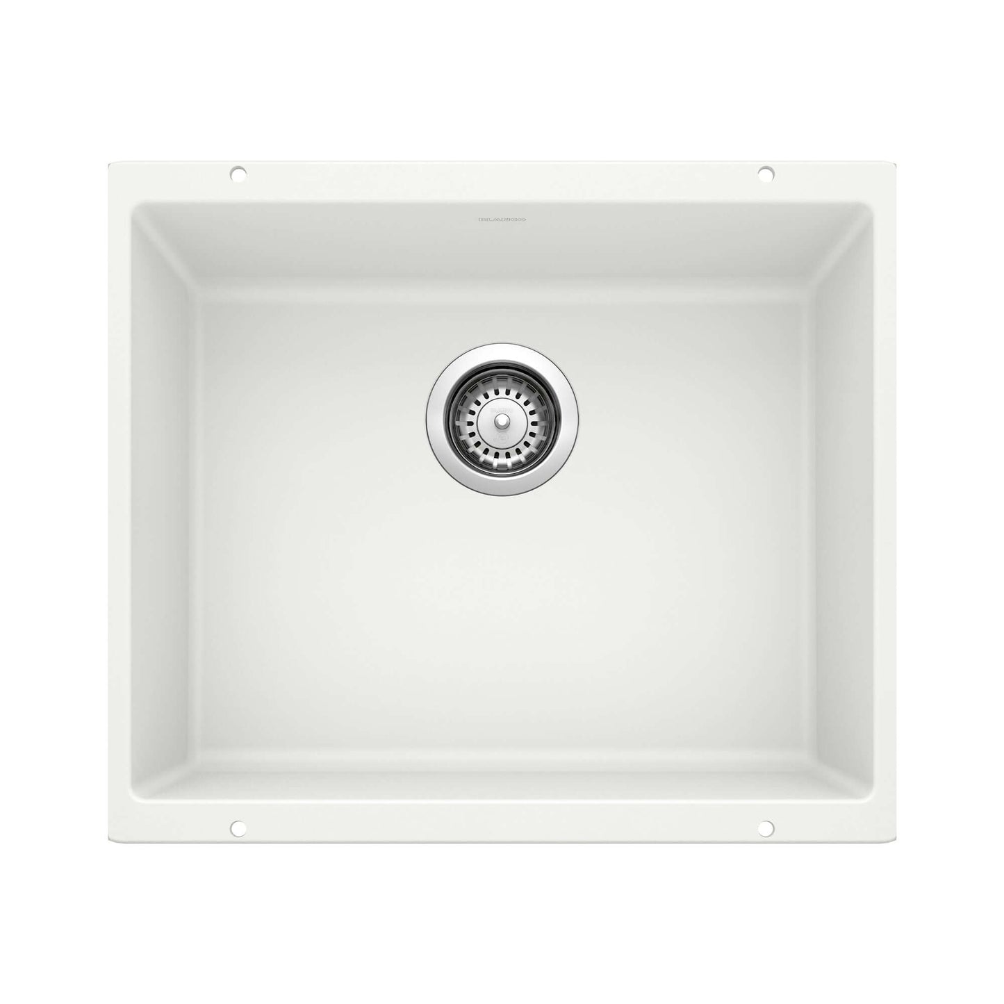 BLANCO Precis SILGRANIT 21" Single Bowl Undermount Kitchen Sink in white, perfect for small kitchens and prep zones.