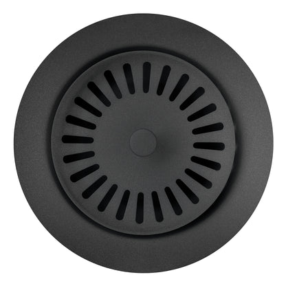 Color-Coordinated Metal Basket Strainer - Anthracite for kitchen sink with open/close design.