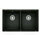 BLANCO Precis SILGRANIT 29" 50/50 Double Bowl Undermount Kitchen Sink