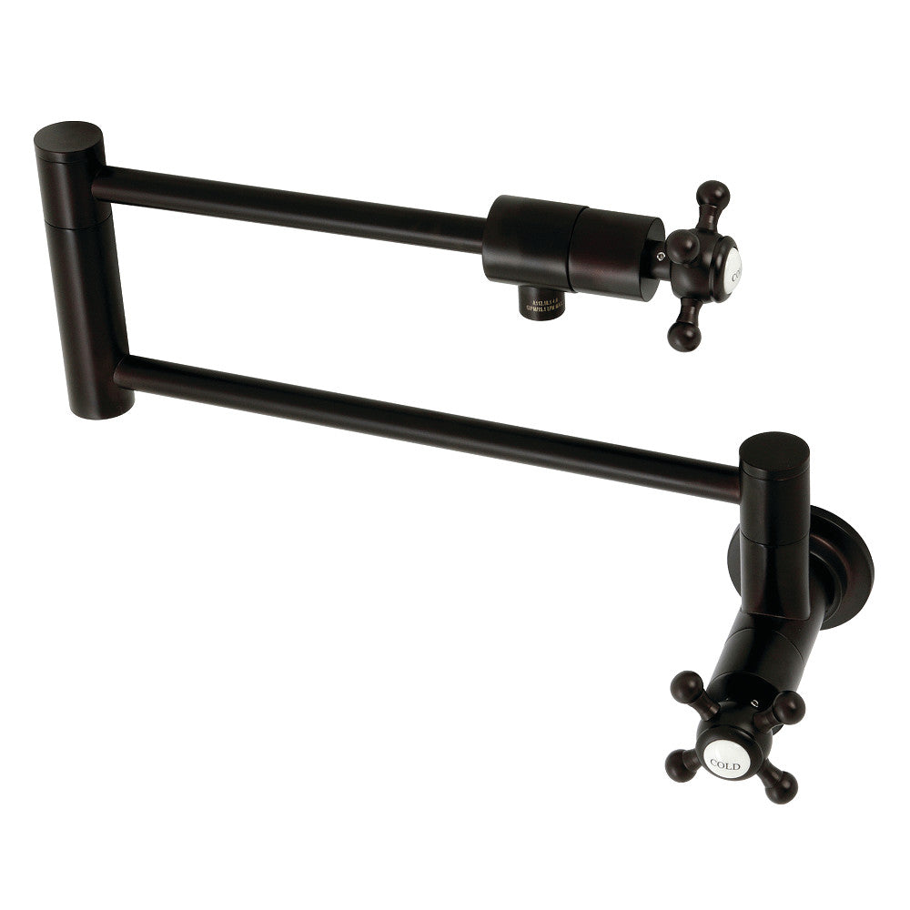 Kingston Brass KS4103BX Metropolitan Wall Mount Pot Filler Faucet, Antique Brass