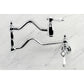 Kingston Brass KS2107BPL Bel-Air Wall Mount Pot Filler Faucet, Brushed Brass in chrome finish