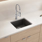 BLANCO Catris Semi-Pro Pull-Down Dual-Spray Kitchen Faucet installed over a sleek, modern sink in a stylish kitchen.