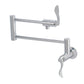 Kingston Brass KS4103DFL NuWave Wall Mount Pot Filler Faucet, Antique Brass with extended foldable swing arms.