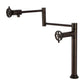 Kingston Brass KS4708RX Belknap Deck Mount Pot Filler Faucet, Brushed Nickel, featured view with foldable swing arms.